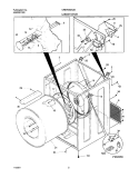 DRY CAB, HEATER Diagram and Parts List for CRER442AS0  Frigidaire Dryer