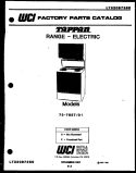 COVER Diagram and Parts List for 73-7857-66-01  Tappan Range