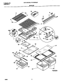 SHELVES / CONTROLS Diagram and Parts List for FRT18TRCW5  Frigidaire Refrigerator