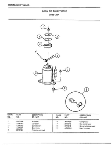 Room Air Conditioner Page 6 Diagram and Parts List for 5128A  Frigidaire Air Conditioner