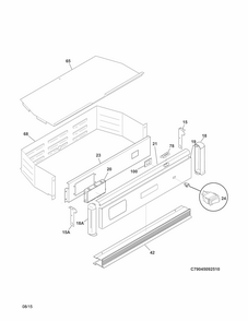 Control Panel Diagram and Parts List for 79045092510  Kenmore Wall Oven