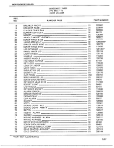 Chest Freezer Page 2 Diagram and Parts List for 88057-7A  Frigidaire Freezer