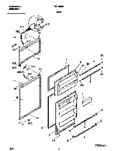 Door Diagram and Parts List for TRT16NRHW4  Tappan Refrigerator