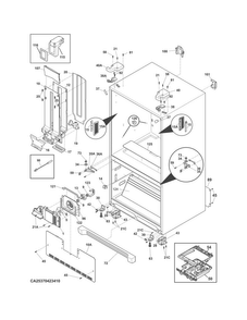 Cabinet Diagram and Parts List for FGHN2866PFBA  Frigidaire Refrigerator