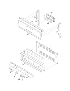Backguard Diagram and Parts List for CGGF3054MFC  Frigidaire Range