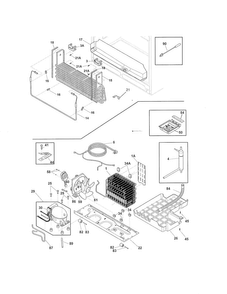 Cooling System Diagram and Parts List for FGHB2735NP0  Frigidaire Refrigerator
