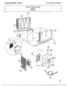 Air Conditioner Page 3 Diagram and Parts List for 5257A  Frigidaire Air Conditioner