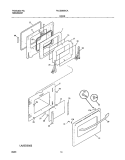 DOOR Diagram and Parts List for PLCS389DCA  Frigidaire Range