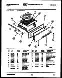 BROILER DRAWER PARTS Diagram and Parts List for GF300KXW1  Frigidaire Range