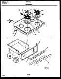 COOKTOP AND DRAWER PARTS Diagram and Parts List for FEF311SAWA  Frigidaire Range