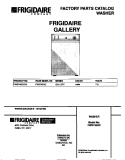COVER Diagram and Parts List for FWS745GCS0  Frigidaire Washer