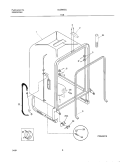 TUB Diagram and Parts List for GLDB653JS2  Frigidaire Dishwasher