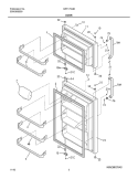 DOOR Diagram and Parts List for GRT17G4BW2  Gibson Refrigerator