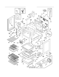 Body Diagram and Parts List for CEI30EF5GSH  Electrolux Range
