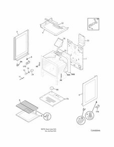 Body Diagram and Parts List for 79073033312  Kenmore Range