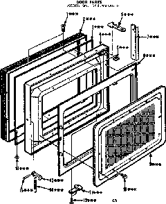 Door Parts Diagram and Parts List for 5649938010  Kenmore Microwave