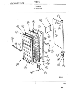 Freezer Diagram and Parts List for 46851-0A  Frigidaire Freezer