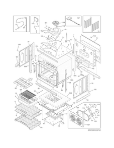 Body Diagram and Parts List for EW30EW55PSC  Electrolux Wall Oven