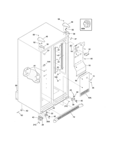Cabinet Diagram and Parts List for FRS3HR5HM5  Frigidaire Refrigerator