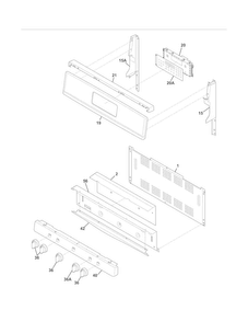 Backguard Diagram and Parts List for FGGF3054MBB  Frigidaire Range