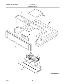 Control Panel Diagram and Parts List for FGEW2766UFC  Frigidaire Range