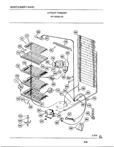 Upright Freezer Page 5 Diagram and Parts List for 49269B  Frigidaire Freezer