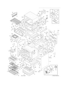 Body Diagram and Parts List for FGEF304DKWD  Frigidaire Range