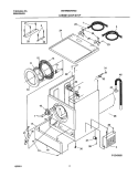 CAB, DOOR, TOP Diagram and Parts List for GWTR645RHS0  Gibson Washer