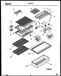 SHELVES AND SUPPORTS Diagram and Parts List for MRT15CHCW0  Frigidaire Refrigerator