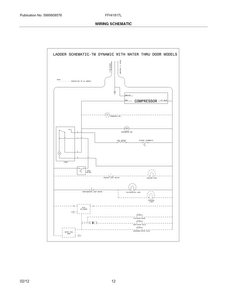 Wiring Schematic Diagram and Parts List for FFHI1817LB6  Frigidaire Refrigerator