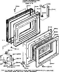 Door Parts Diagram and Parts List for 5649948210  Kenmore Microwave