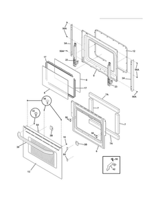 Door Diagram and Parts List for CFDS3035LS3  Frigidaire Range
