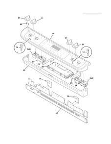 Backguard Diagram and Parts List for FGES3045KBE  Frigidaire Range