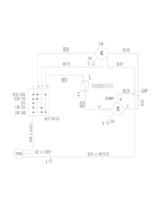 Wiring Diagram Diagram and Parts List for 25387050419  Kenmore Air Conditioner