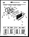 UPPER OVEN DOOR PARTS Diagram and Parts List for 76-4667-00-04  Tappan Microwave Oven Combo