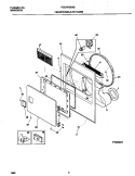 FRONT PANEL / LINT TRAP Diagram and Parts List for FDE7970EW2  Frigidaire Dryer