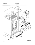 CABINET Diagram and Parts List for FRTX18N5BW2  Frigidaire Refrigerator