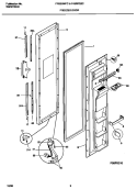 FREEZER DOOR Diagram and Parts List for F45WP26CD2  Frigidaire Refrigerator