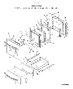 Door/drawer Diagram and Parts List for 79040419810  Kenmore Wall Oven
