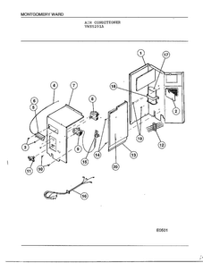 Air Conditioner Page 3 Diagram and Parts List for 5291A  Frigidaire Air Conditioner