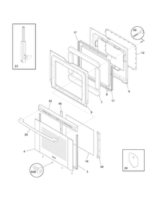 Part Location Diagram of 316453038 Frigidaire GLASS ASSEMBLY