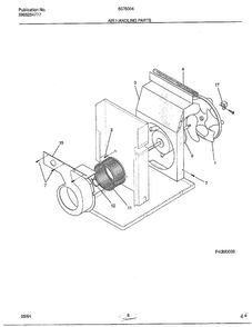 Air Handling Parts Diagram and Parts List for 5078004B  Frigidaire Air Conditioner