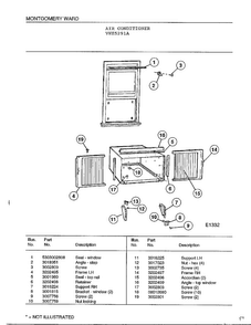 Air Conditioner Page 7 Diagram and Parts List for 5291A  Frigidaire Air Conditioner