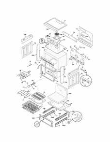 Body Diagram and Parts List for 79046763906  Kenmore Range