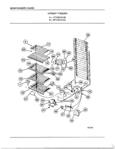 Upright Freezer Page 3 Diagram and Parts List for 43018C  Frigidaire Freezer
