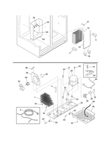 System Diagram and Parts List for FFHS2622MSR  Frigidaire Refrigerator