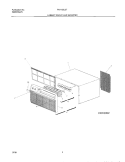 CABINET FRONT & WRAPPER Diagram and Parts List for FAH126J2T2  Frigidaire Air Conditioner