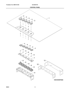 Part Location Diagram of 5304534153 Frigidaire SWITCH,SURFACE HEATING,TURBO B