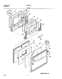 DOOR Diagram and Parts List for GLEB30T8CBA  Frigidaire Wall Oven