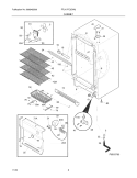 CABINET Diagram and Parts List for FFU17FC5CW2  Frigidaire Freezer